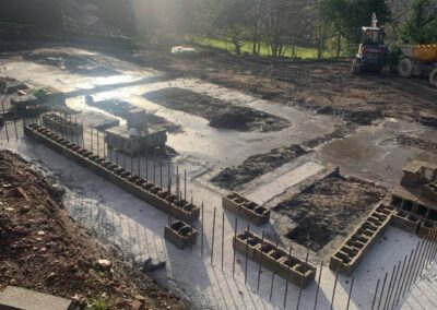 Hard landscaping and a new access road
